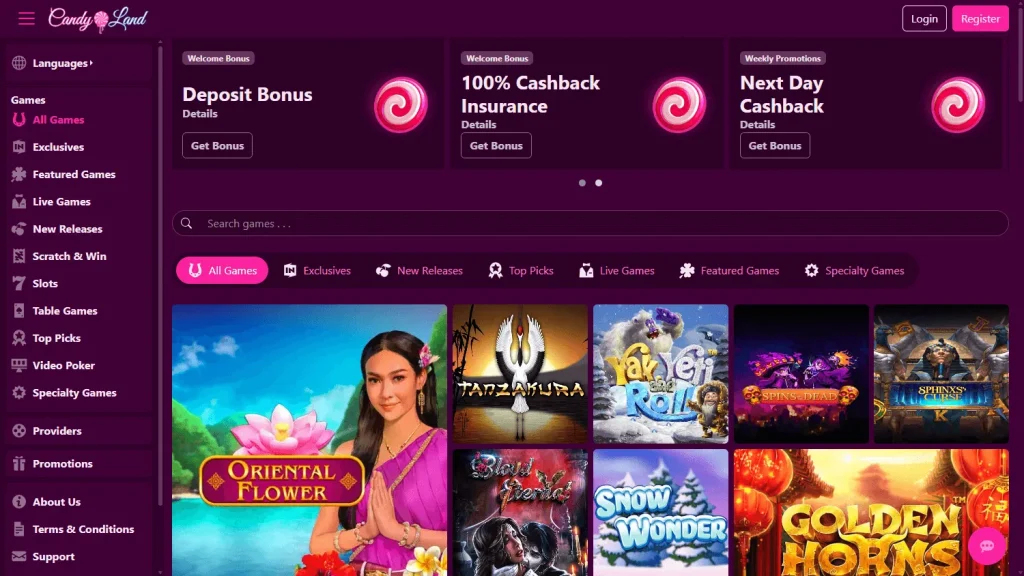 Candyland Casino Games